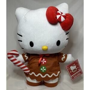 New Hello Kitty Gingerbread Christmas Greeter 17.5” New Release! Standing Plush